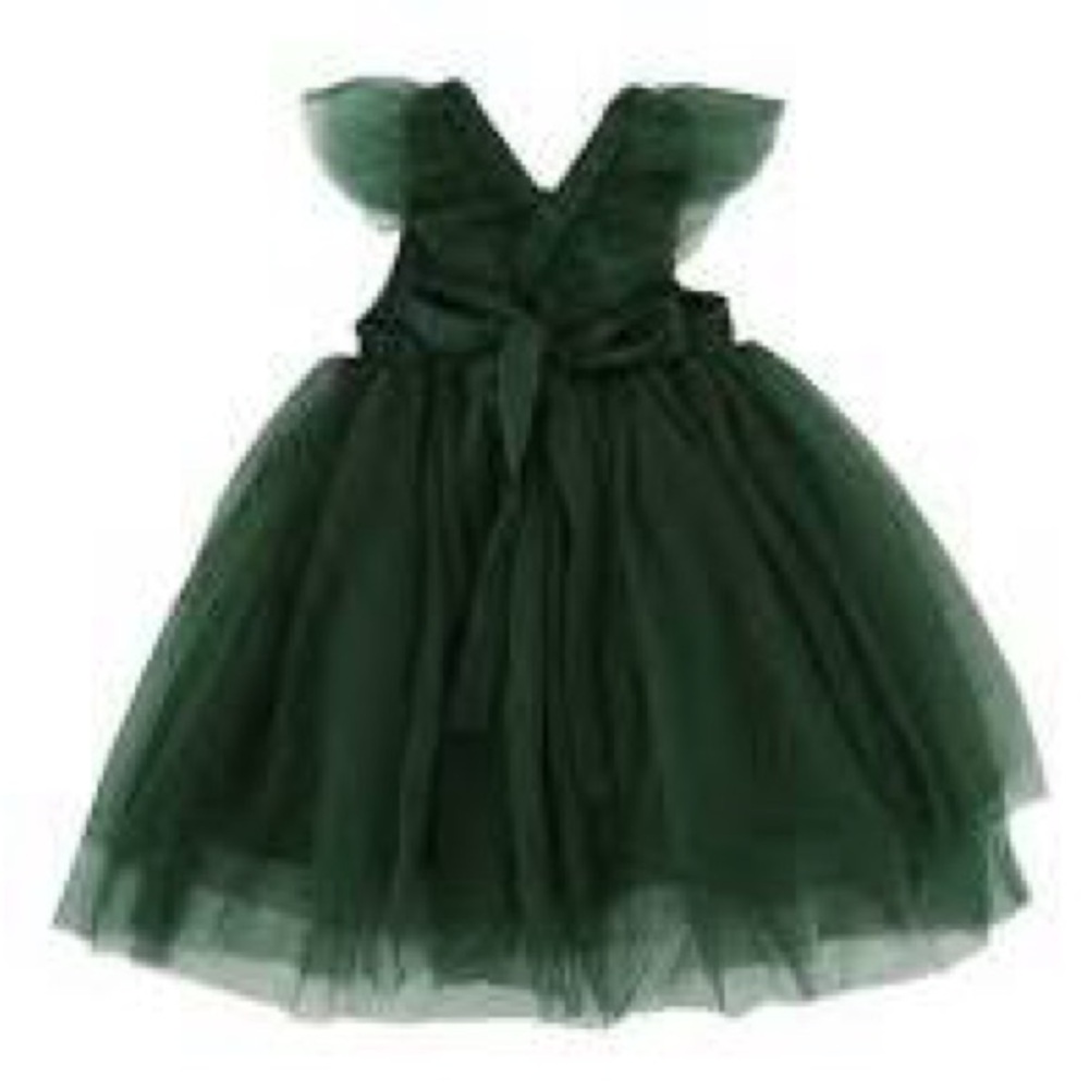 Emerald green tulle dress